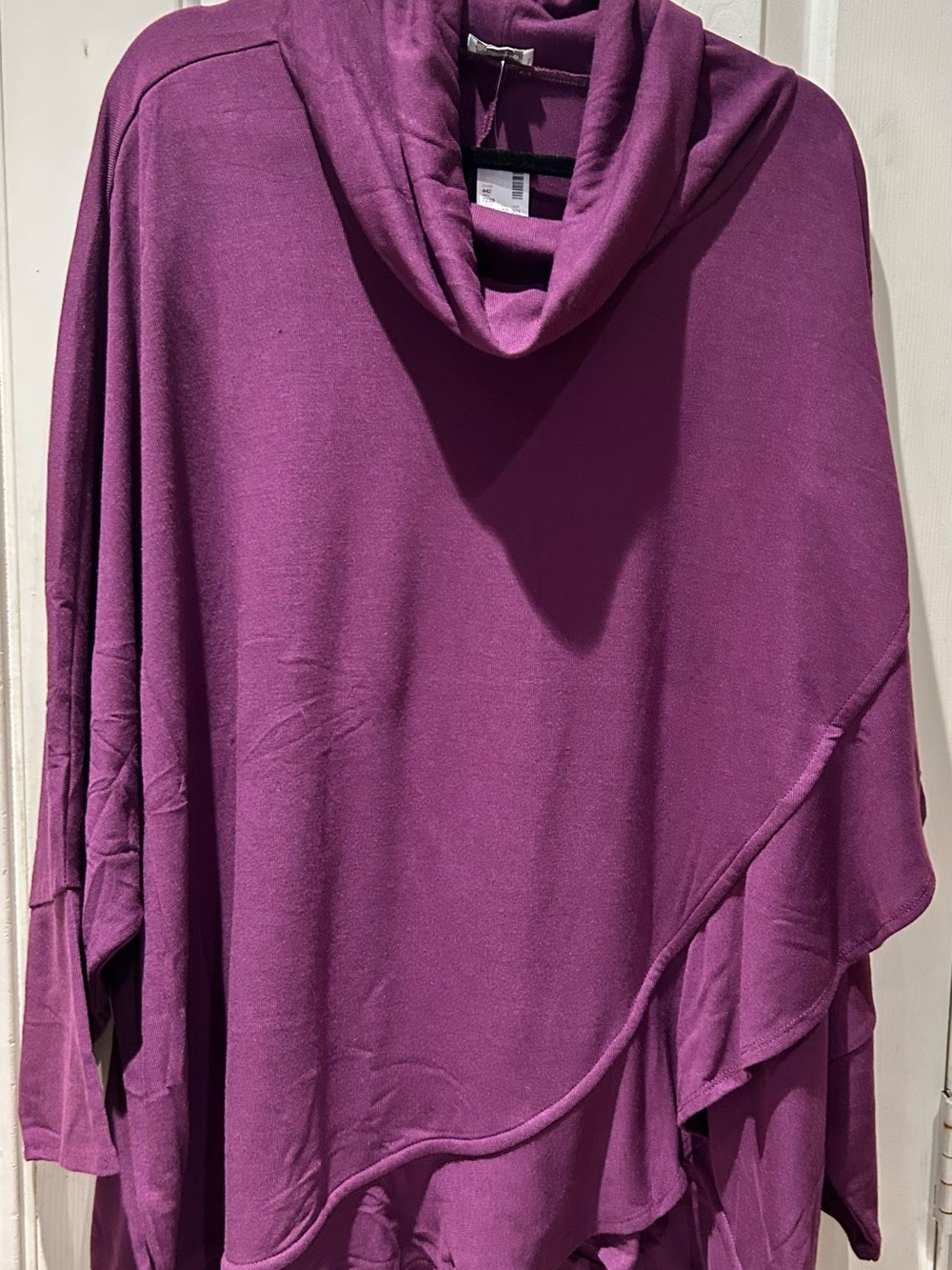 Avenue Plum Cowl Neck Poncho Top